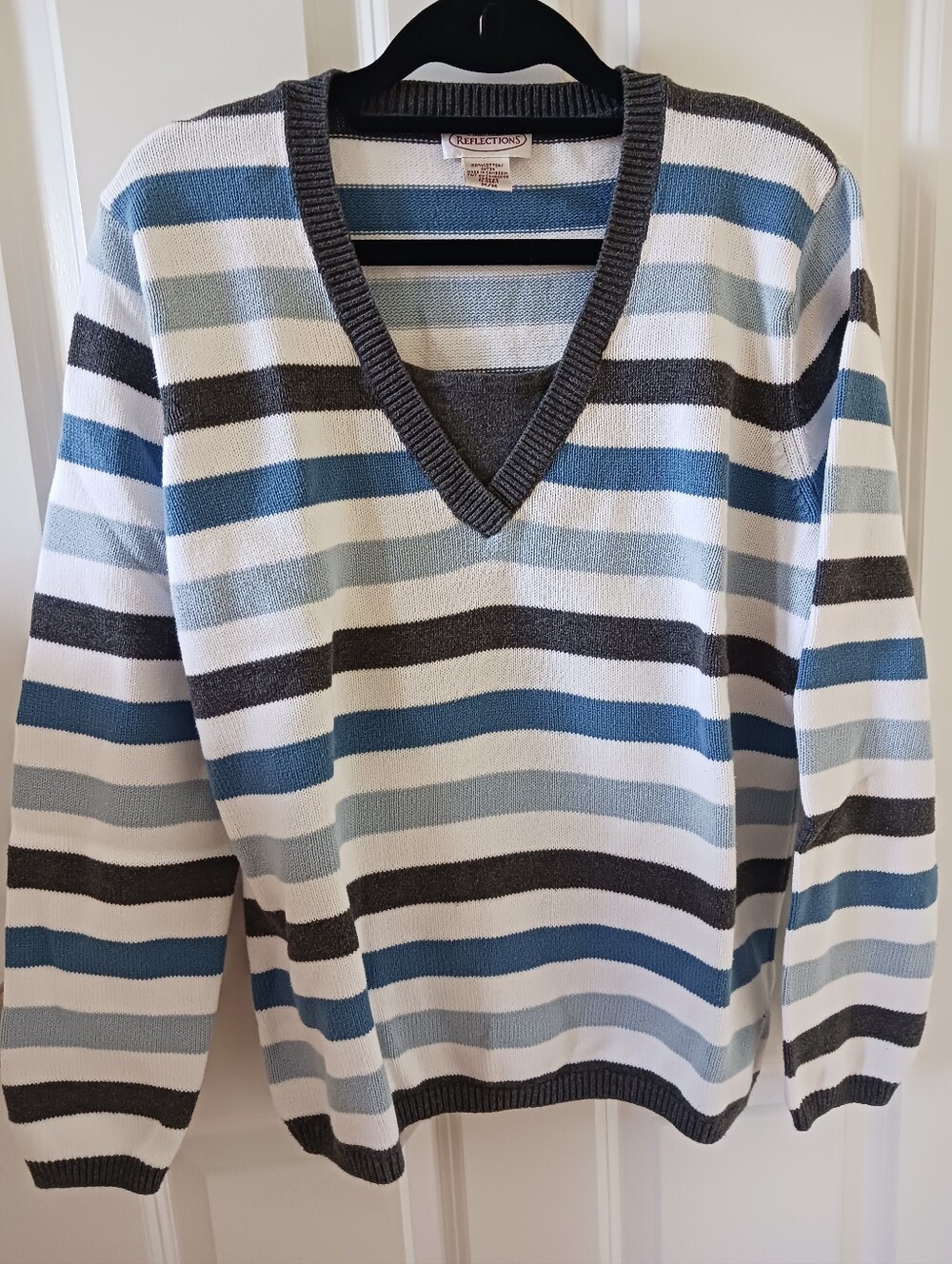 Striped V-Neck Sweater